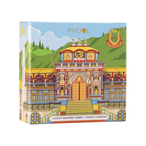 Phool Badrinath Kesar Chandan Dhoop Cones - Made From Temple Flowers
