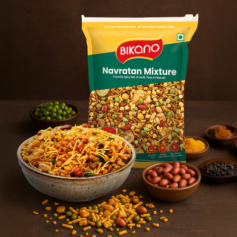 Bikano Navratan Mixture | Crunchy & Spicy Indian Snack | Protein & Fiber-Rich | Tea-Time & Anytime Snack