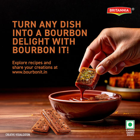 Britannia The Original Bourbon Chocolate Cream Biscuits | Trans Fat-free