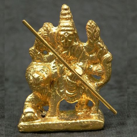 Durga Brass Idol | Gold - One Size | Svasti