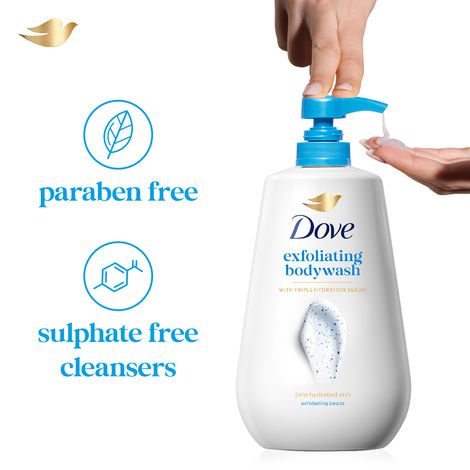 Dove Gentle Exfoliating Beads Body Wash For Softer Smoother Skin
