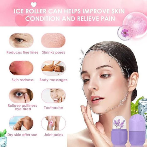 Beautiliss Face Ice Roller | For Face-Neck And Under Eye Care | Color May Vary