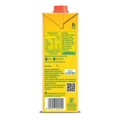 Dabur Real Alphonso Mango Fruit Juice