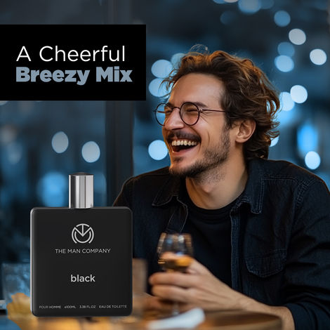 The Man Company Black EDT Perfume for Men | Long Lasting I Gifts for him