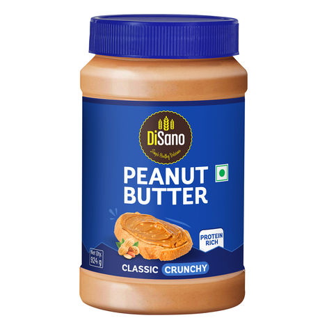 Disano Peanut Butter - Crunchy, 26% Protein, No Trans Fat & Preservatives