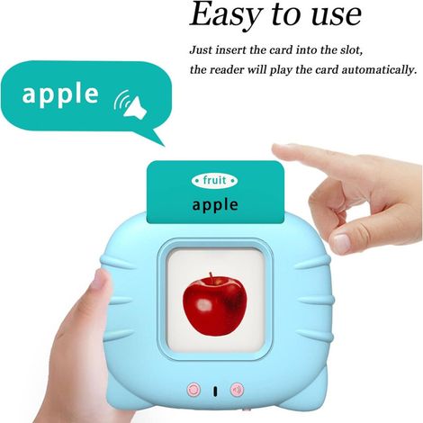 Fablue Talking Flash Cards Education Learning Toy Machine For Kids (Blue)
