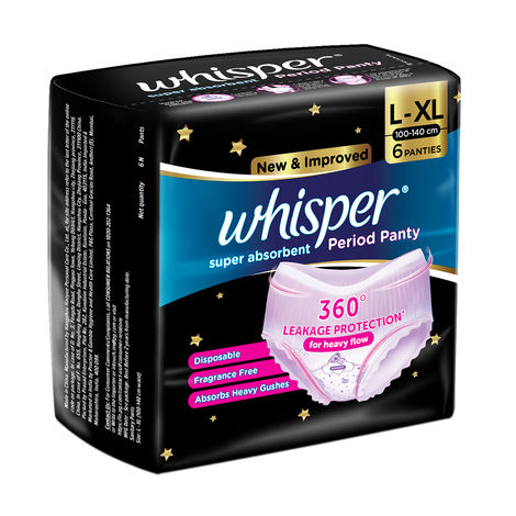 Whisper Super Absorbent Period Panties | L-XL