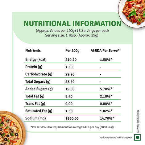 Veeba Pasta & Pizza Sauce Herby Tomato I Red Pasta Sauce