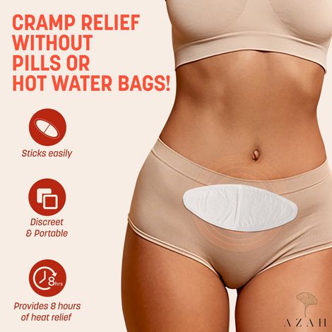 Azah Period Pain Relief Heat Patches - (Pack Of 3)