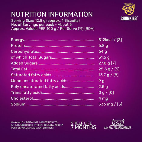 Britannia Good Day Chunkies Chocochip Cookies