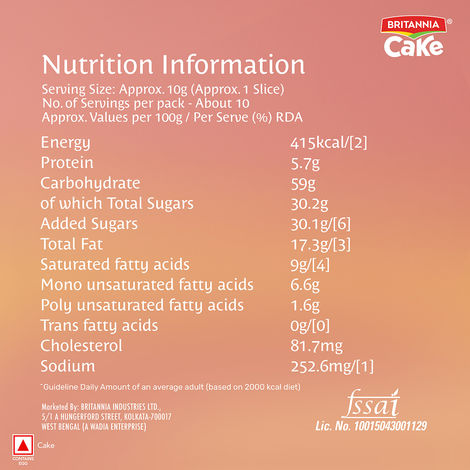 Britannia Gobbles Bar Cake - Fruity Fun