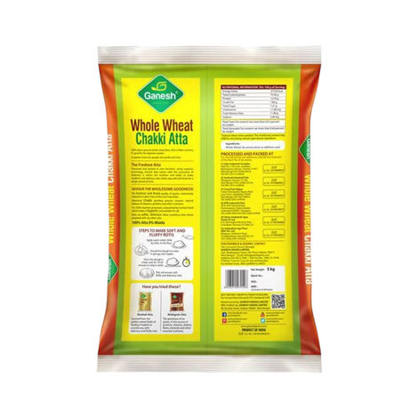 Ganesh Whole Wheat Chakki Pure Atta | No Maida