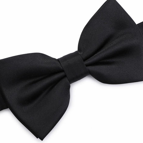 Calvadoss Men's Solid Bow Tie | BOW 2159 | Black