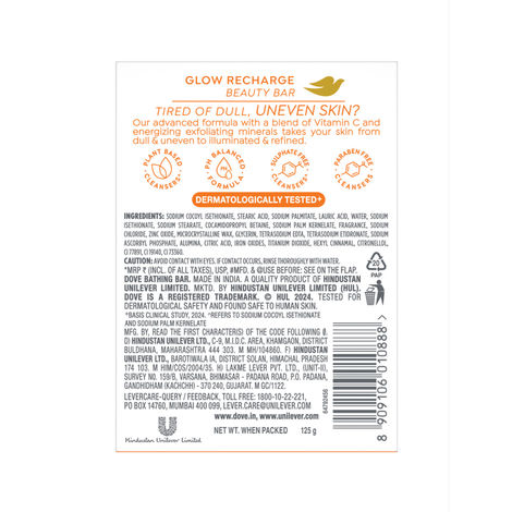 Dove 3% Brightening Serum + Vitamin C Glow Recharge Serum Beauty Bar