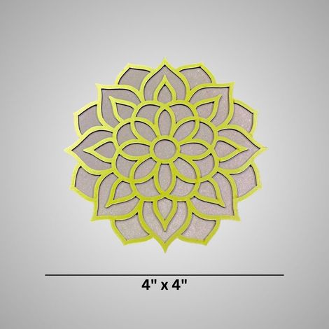 Rangoli Stencil Radiance Mdf | 4 X 4 Inch | DiaCraft