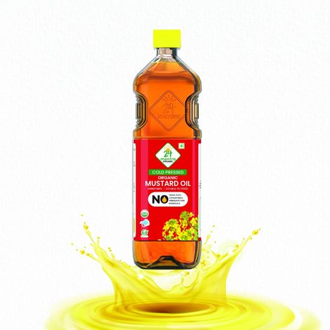24 Mantra Mustard (Sarson) Cold Pressed Oil | Organic Healthy Cooking Oil