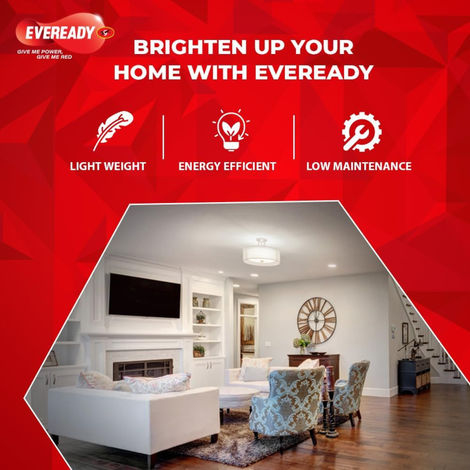 Eveready 18 W LED Bulb Cool Day Light | 6500K | Energy Efficient | B22 Base Holder
