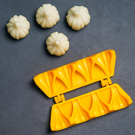 Ganpati Modak Mould | 4 Cavity Plastic Sancha for Prasad & Homemade Chocolates | Ecraftindia