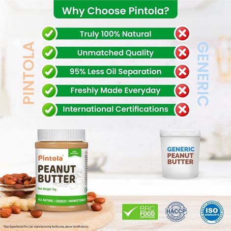 Pintola All Natural Peanut Butter - Crunchy