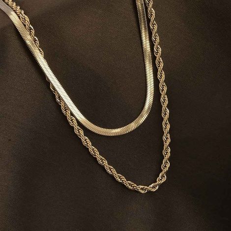 Palmonas Rope N Snake Chain For Womens | Waterproof And Anti-Tarnish