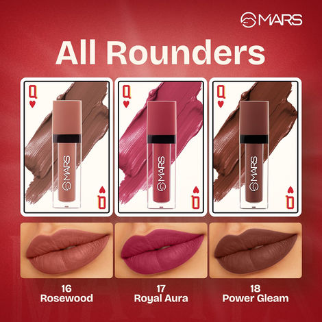 MARS Cosmetics Queen of Mattes Liquid Lipsticks Box Set of 3 - 13.5 Ml | All Rounder