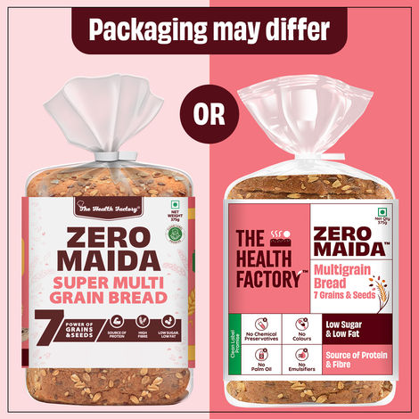 The Health Factory Zero Maida Multigrain Bread | Clean Label - Not Brown
