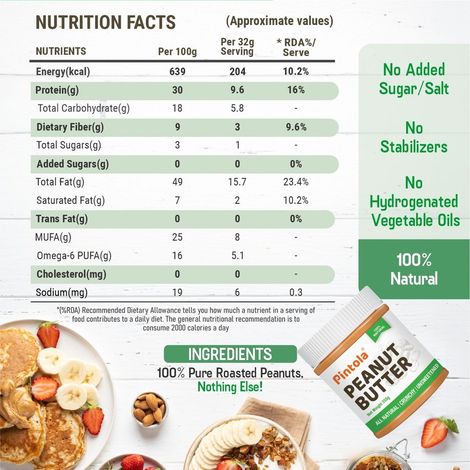 Pintola All Natural Peanut Butter - Crunchy