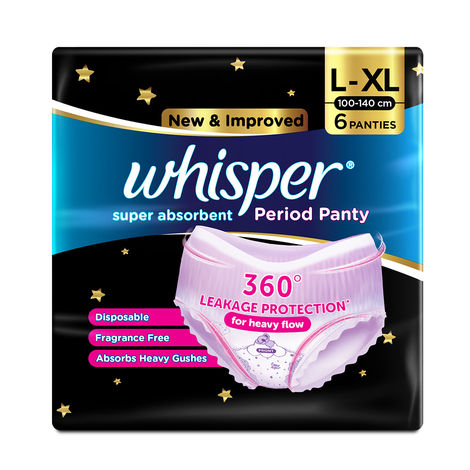 Whisper Super Absorbent Period Panties | L-XL