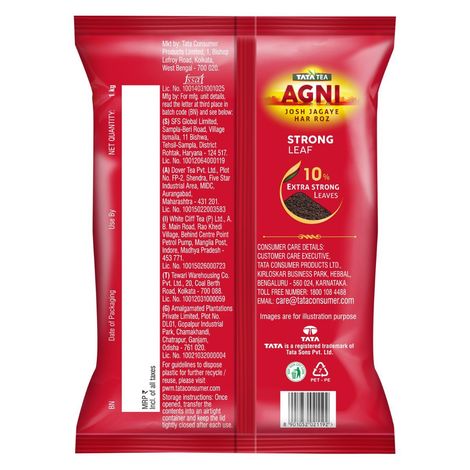 Tata Tea Agni Strong Leaf 10% Extra Strong Black Tea