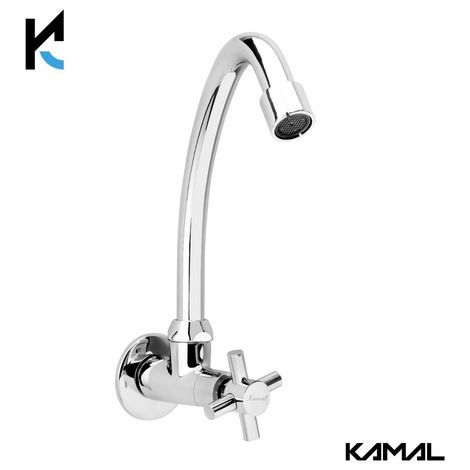 Kamal Cross Sink Cock Pillar Tap Faucet