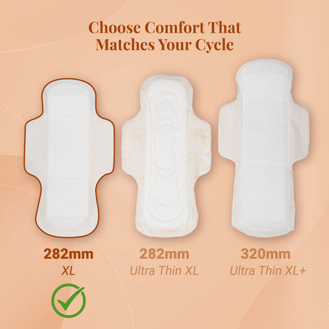 Niine Dry Comfort XL Sanitary Pads | with Quick Absorption | 36 Pads 