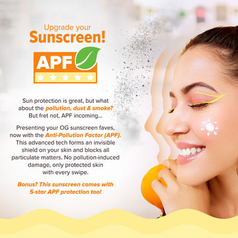 Aqualogica Glow+ Dewy Sunscreen SPF 50+ PA++++ with Anti Pollution Factor (APF) | Papaya & Vitamin C