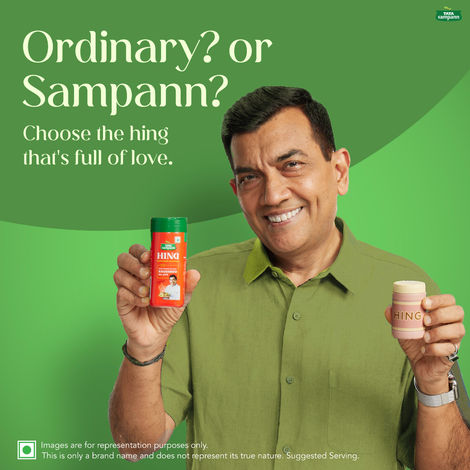 Tata Sampann Hing, Compounded Asafoetida | Bandhani Hing, Strong Flavour & Aroma