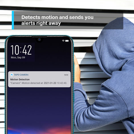 TP-Link Tapo C210 360Degree 3MP Full HD 2304 X 1296P Video Pan/Tilt Smart Wi-Fi Security Camera | Alexa Enabled | 2-Way Audio| Night Vision| Motion Detection | Indoor CCTV -  White