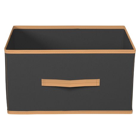 Kuber Industries Foldable Storage Boxes (Pack of 6) | Multipurpose Organizer for Clothes|Black