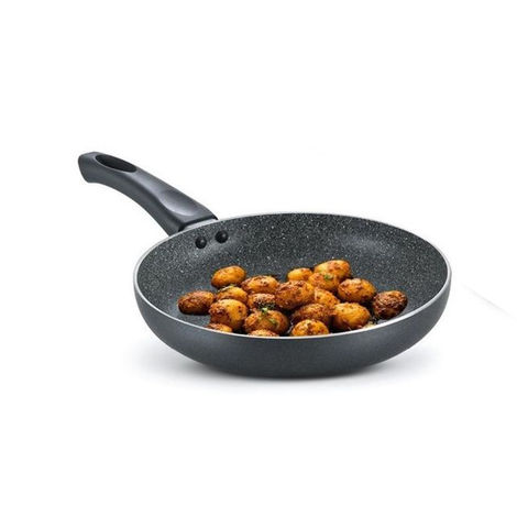 Prestige Omega Deluxe Granite Non-Stick Byk Cookware Set (Aluminum)|Black, 3 Piece