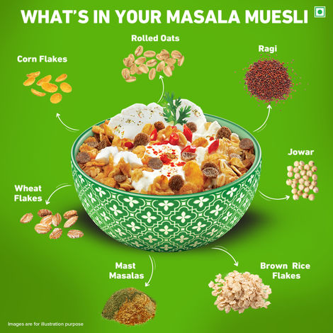 Tata Soulfull Namkeen Mixture, Masala Muesli, Healthy Snacks, Teekha Twist with Millets, Baked