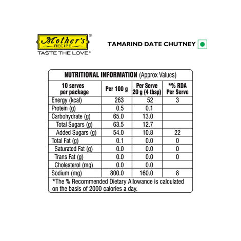 Mother's Recipe Tamrind Date Chutney