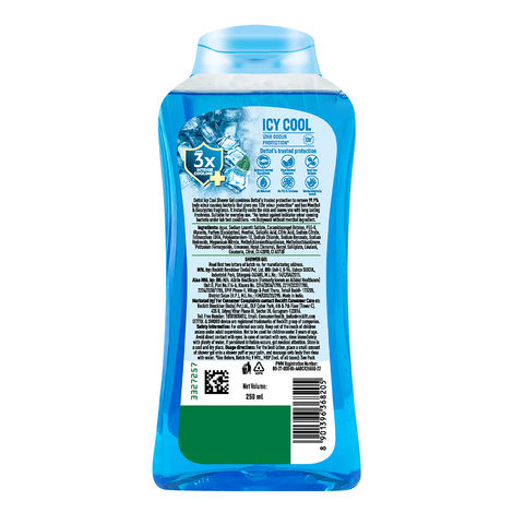 Dettol Icy Cool Body Wash & Shower Gel Bottle with Salicylic Acid for Men | Long Lasting Freshness