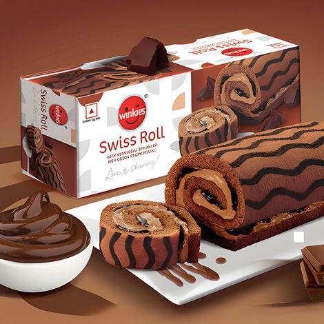 Winkies Swiss Roll Chocolate