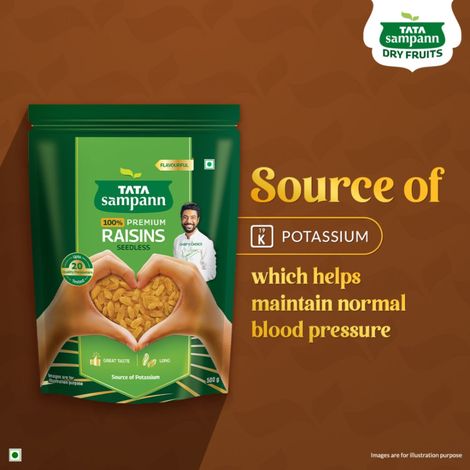 Tata Sampann 100% Pure Premium Raisins/Kishmish Seedless