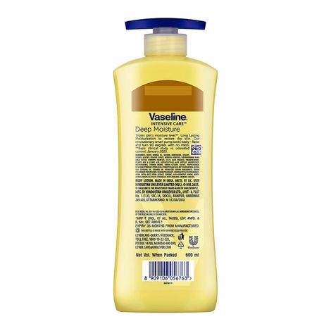 Vaseline Deep Moisture Body Lotion | For Dry Skin | Moisturised Glowing Skin | With Pro Ceramides