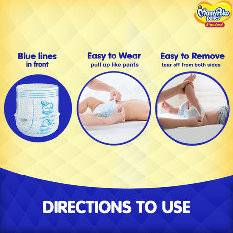 Mamypoko Standard All Night Baby Diapers | Pant Style | S | 60 pcs