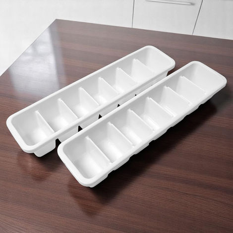Ice Cube Tray with Lid (2 Pcs Set) (White)