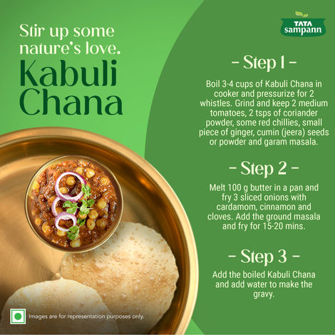 Tata Sampann Unpolished Kabuli Chana | Medium Size