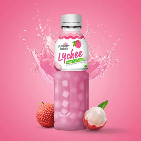 Paper Boat Lychee Fruit Juice | Juicy Sips, Chewy Bites | Refreshing Summer Drinks Combo