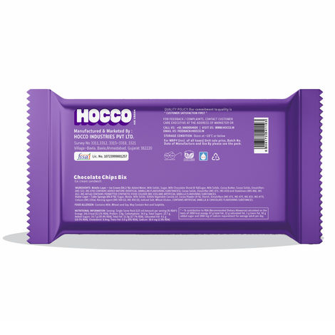 Hocco Bix Cake Chocolate Chips Ice Cream Sandwich Combo 
