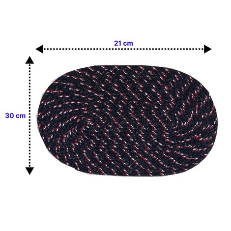 Elegant Weavers Oval Floor Mat (Colour May Vary)