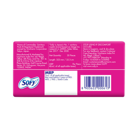 Sofy AntiBacteria XL+ Sanitary Pads |6 Layer Deep Absorption | 323mm