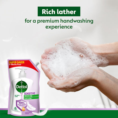 Dettol Sensitive Hand Wash Refill | Moisturizing Handwash | pH Balance | Gentle on Skin